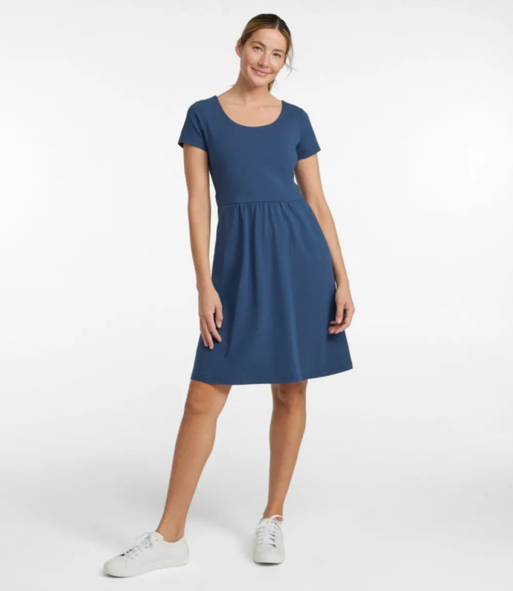 "Women's Easy Cotton Fit-and-Flare Dress"-L.L.Bean Cheap