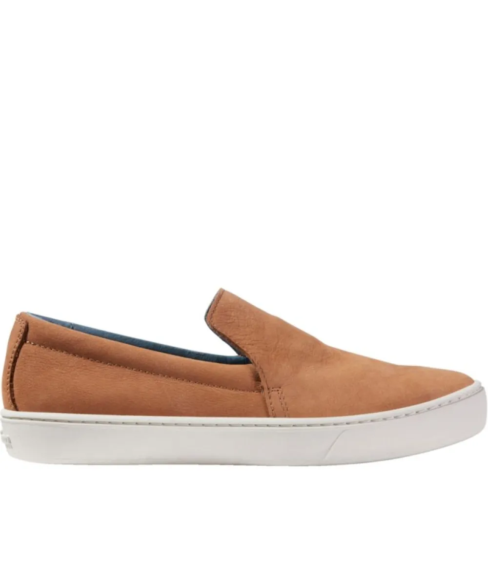 "Women's Eco Bay Leather Slip-Ons"-L.L.Bean New