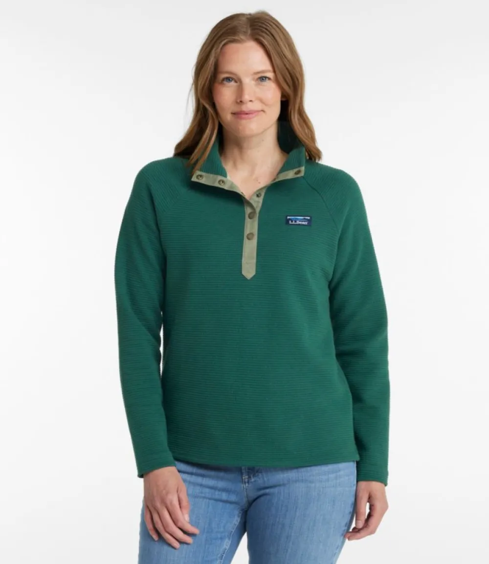 "Women's Lakewashed Double-Knit Quarter-Snap"-L.L.Bean Sale