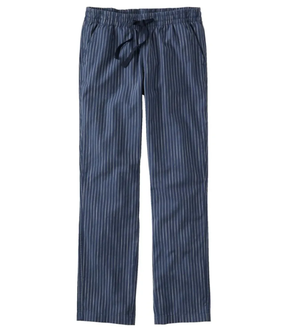 "Women's Lakewashed Pull-On Chinos, Mid-Rise Tapered-Leg Chambray Ankle Pants"-L.L.Bean Fashion