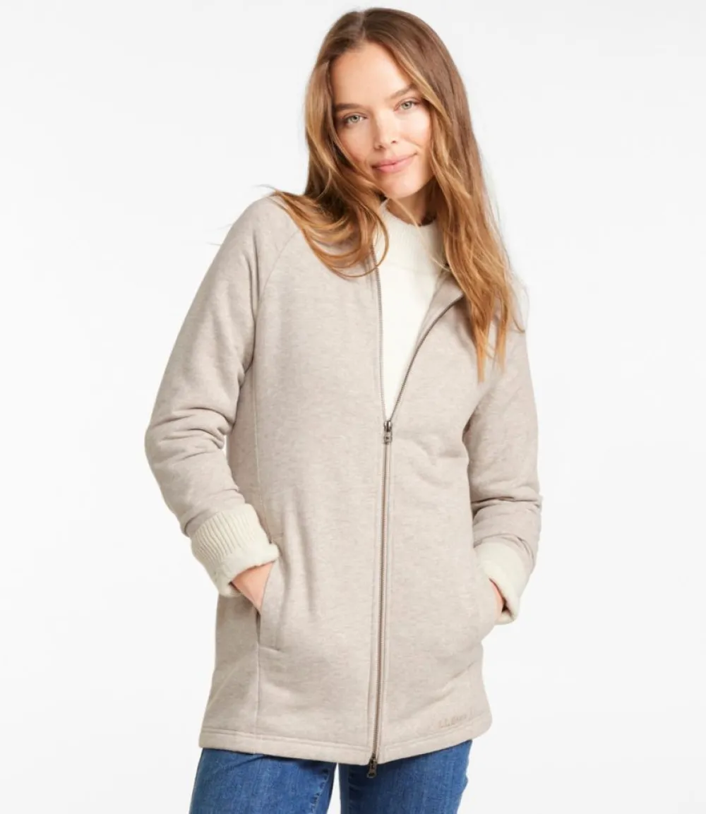 "Women's 1912 Sweatshirt, Sherpa-Lined Full-Zip Tunic"-L.L.Bean Best Sale