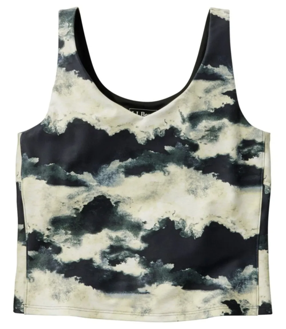 "Women's Everyday Performance Tank, Cropped Print"-L.L.Bean Fashion