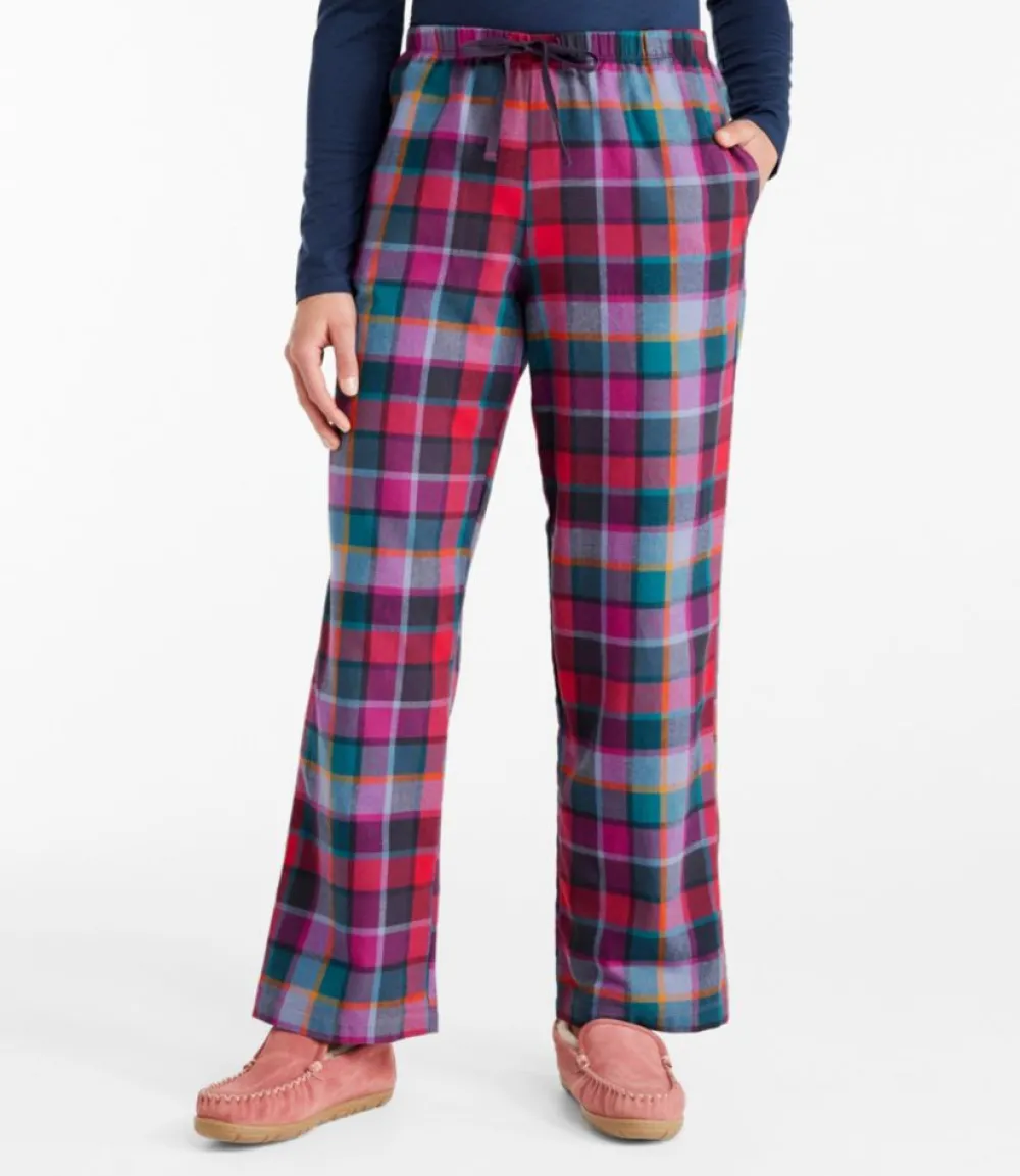 "Women's Flannel Sleep Pants, Plaid"-L.L.Bean Outlet