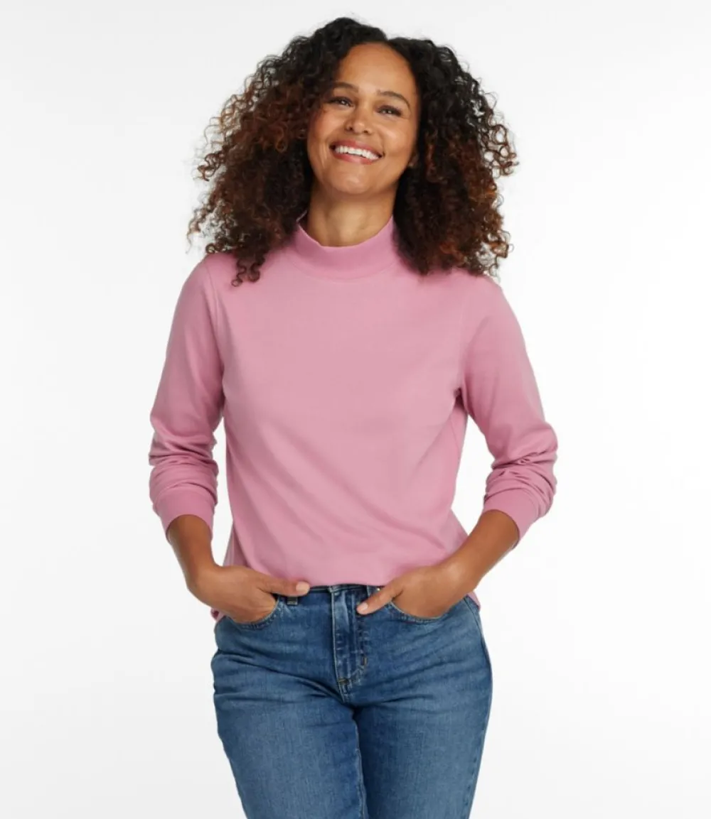 "Women's Interlock Mock-Turtleneck, Long-Sleeve"-L.L.Bean Hot