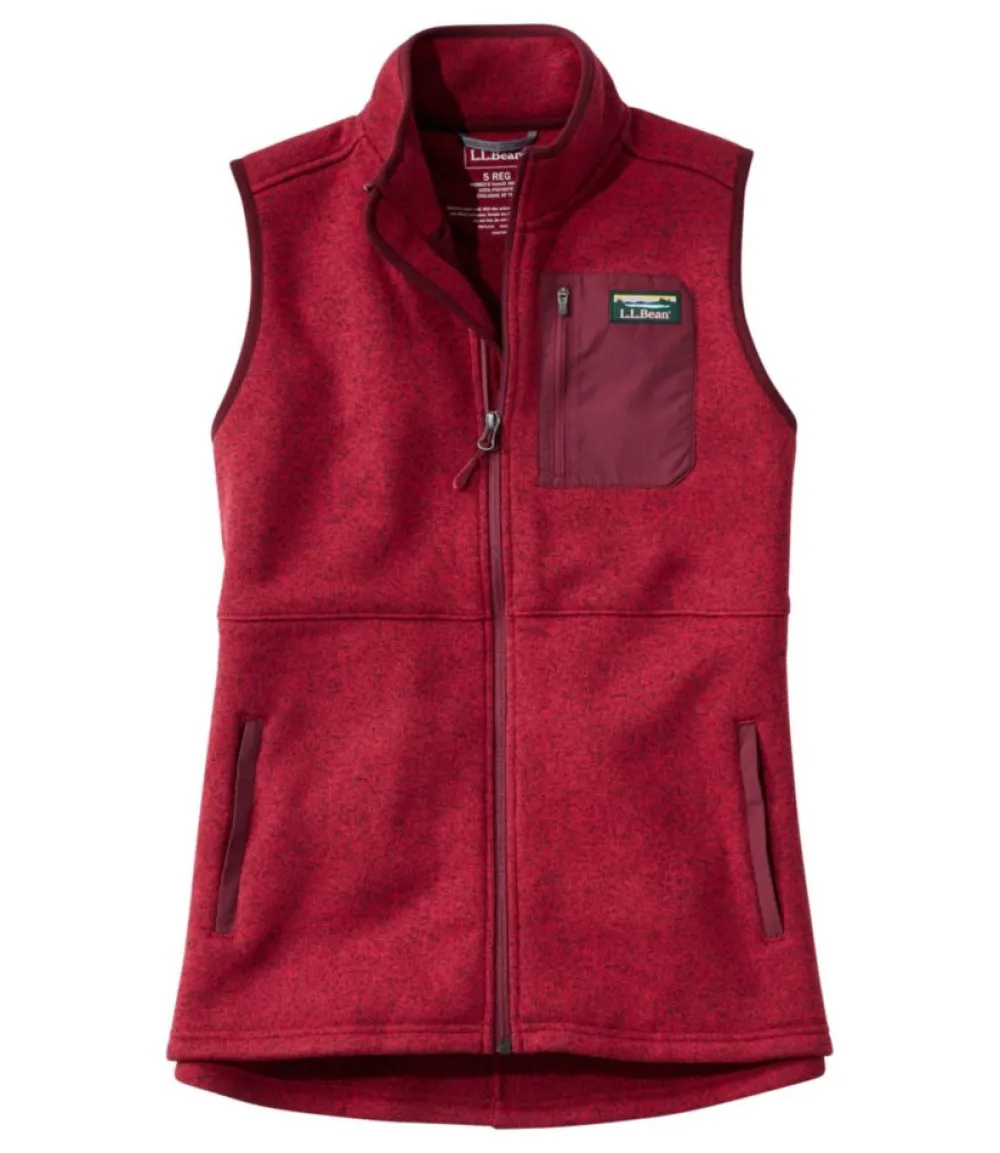 "Women's Sweater Fleece Long Vest"-L.L.Bean Best Sale