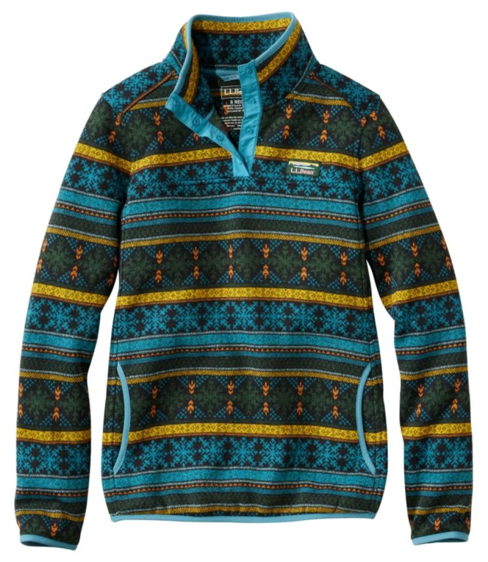 "Women's Sweater Fleece Pullover, Print"-L.L.Bean Online