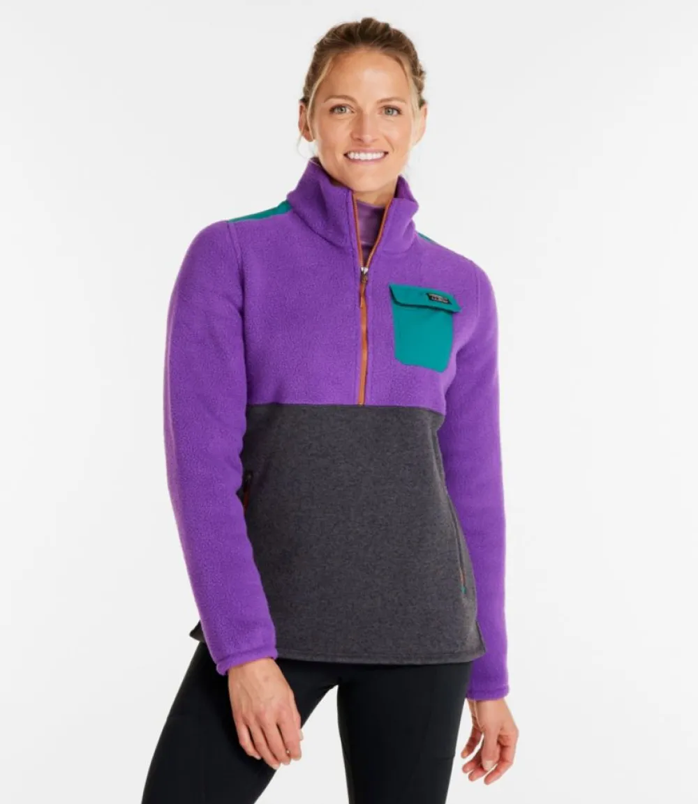 "Women's Sweater Fleece Sherpa Hybrid Pullover"-L.L.Bean Outlet