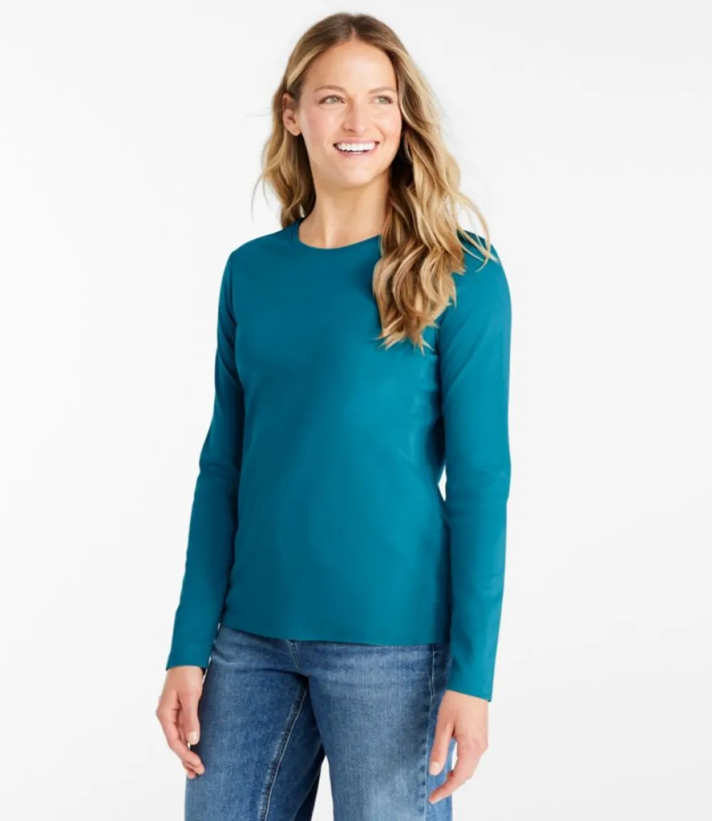 "Women's Tee, Long-Sleeve Crewneck"-L.L.Bean Fashion