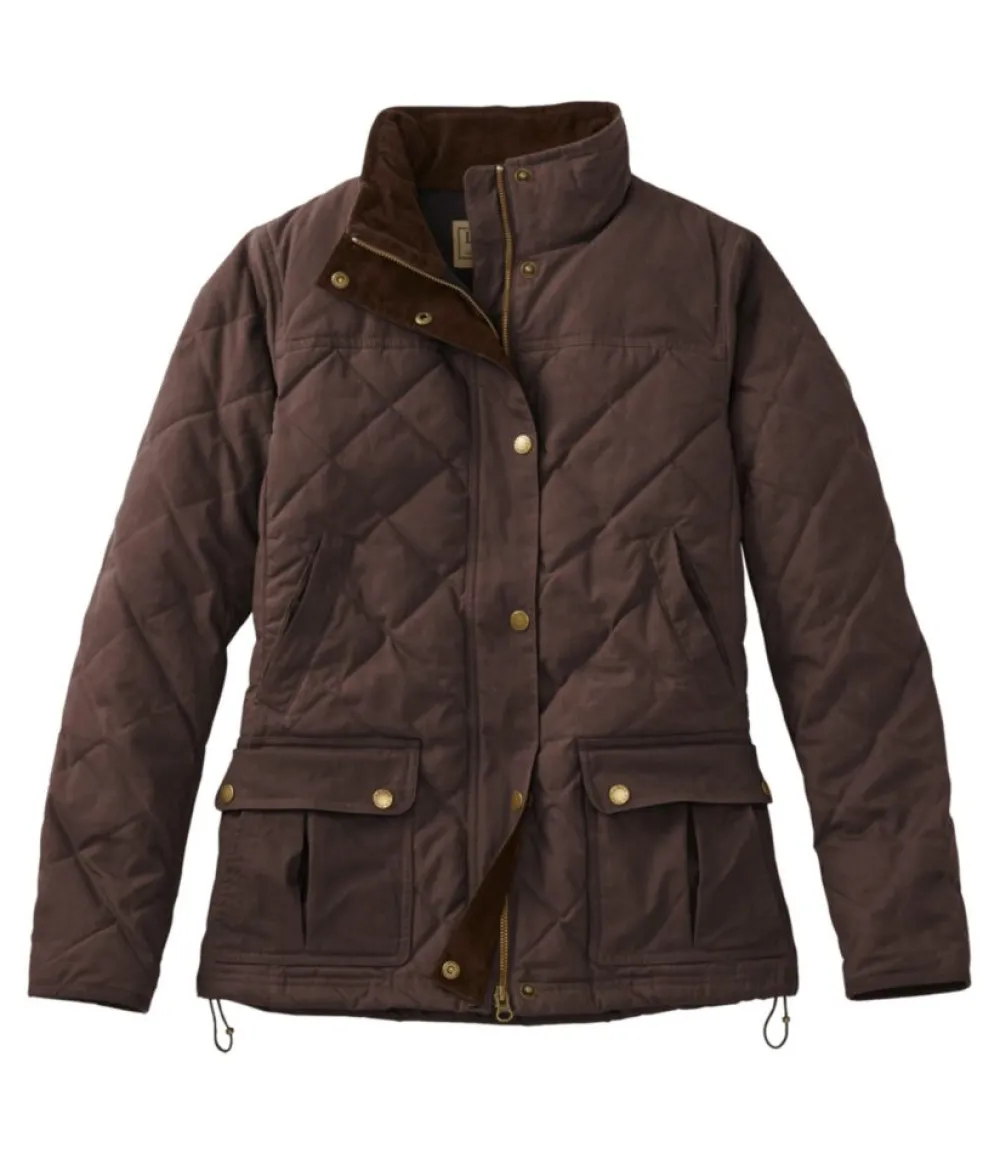 "Women's Upcountry Waxed-Cotton Down Jacket"-L.L.Bean Outlet