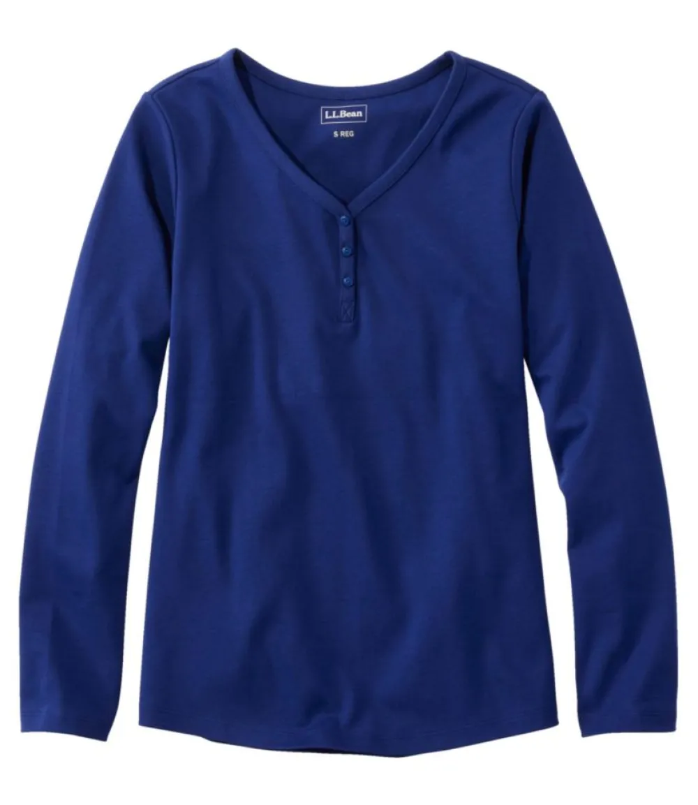 "Women's V-Neck Henley, Long-Sleeve"-L.L.Bean Discount