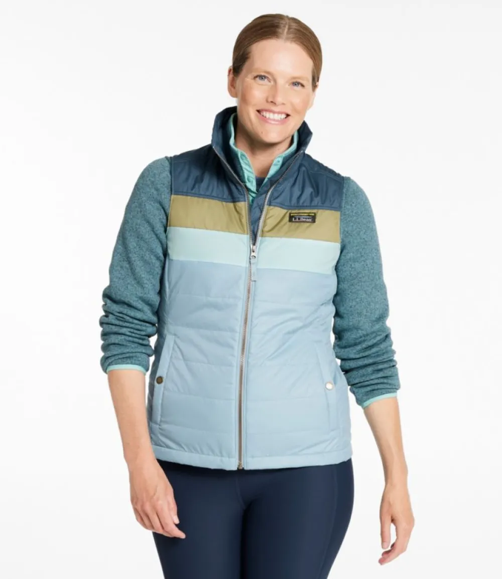 "Women's Mountain Classic Puffer Vest, Colorblock"-L.L.Bean New