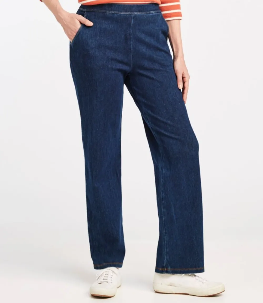 "Women's Perfect Fit Pants, Denim Straight-Leg"-L.L.Bean Cheap
