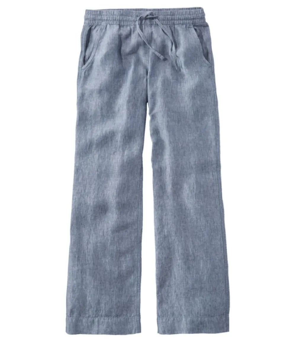 "Women's Premium Washable Linen Pull-On Pants"-L.L.Bean Discount