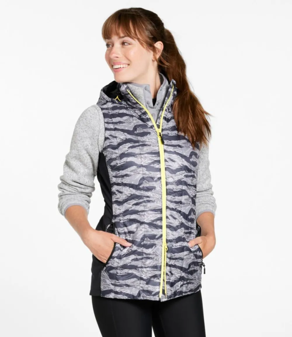 "Women's PrimaLoft Packaway Long Vest, Print"-L.L.Bean Sale