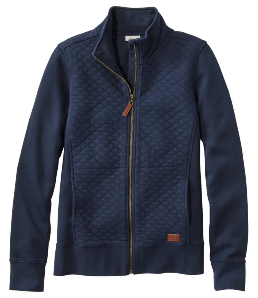 "Women's Quilted Full-Zip Sweatshirt"-L.L.Bean Shop