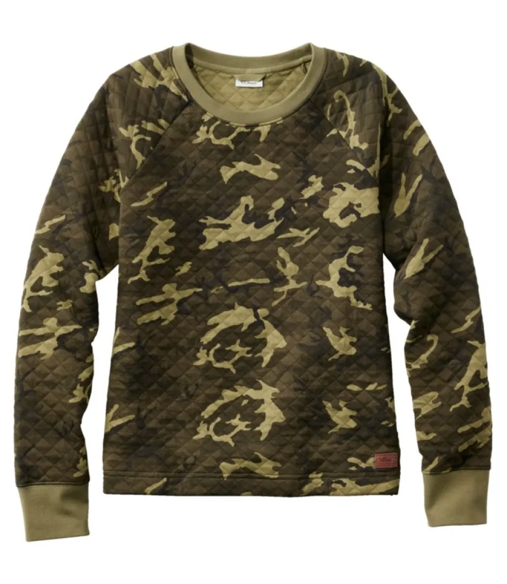 "Women's Quilted Sweatshirt, Crewneck Pullover Print"-L.L.Bean Cheap