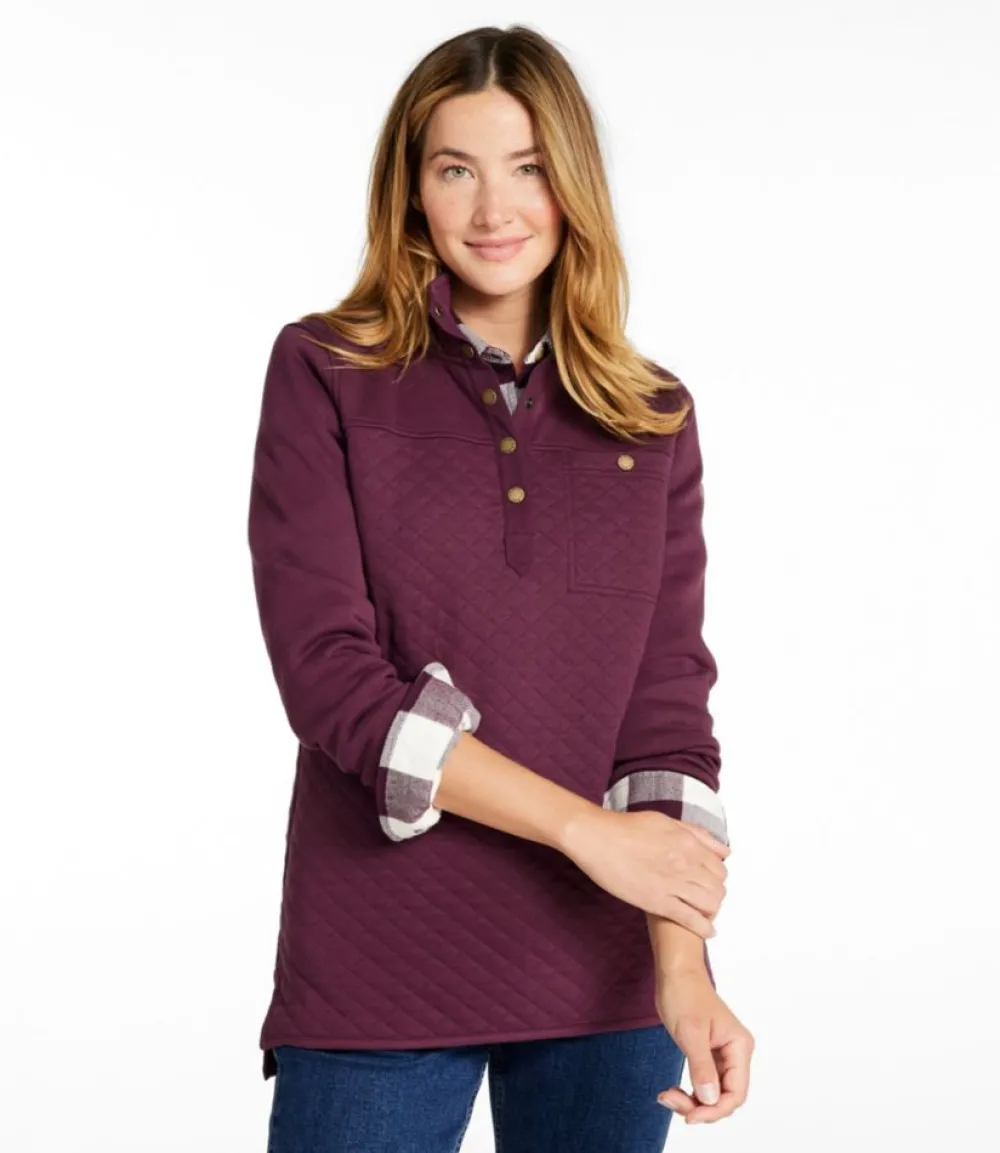 "Women's Quilted Sweatshirt, Mockneck Tunic"-L.L.Bean Cheap