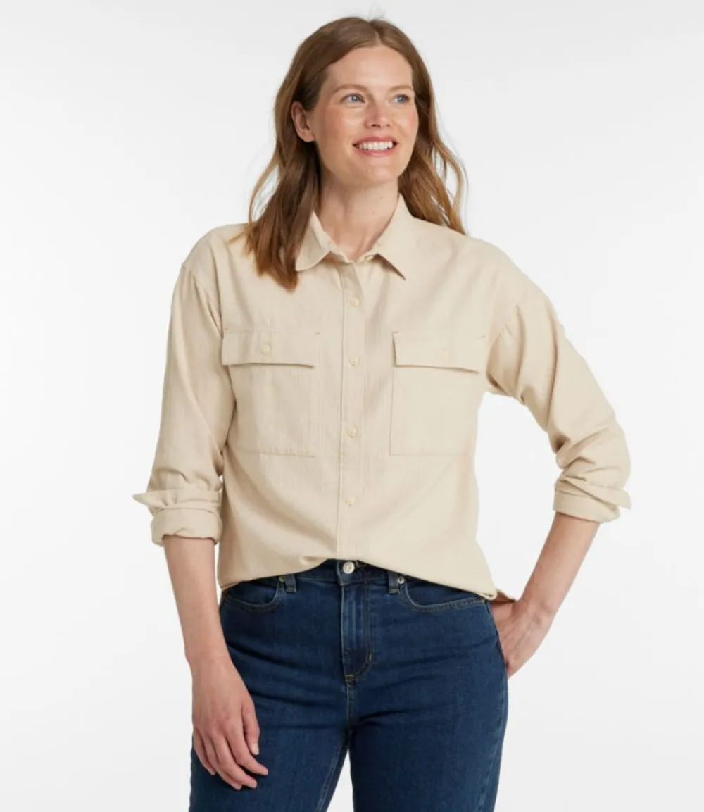 "Women's Signature Camp Flannel Shirt, Heather"-L.L.Bean Online