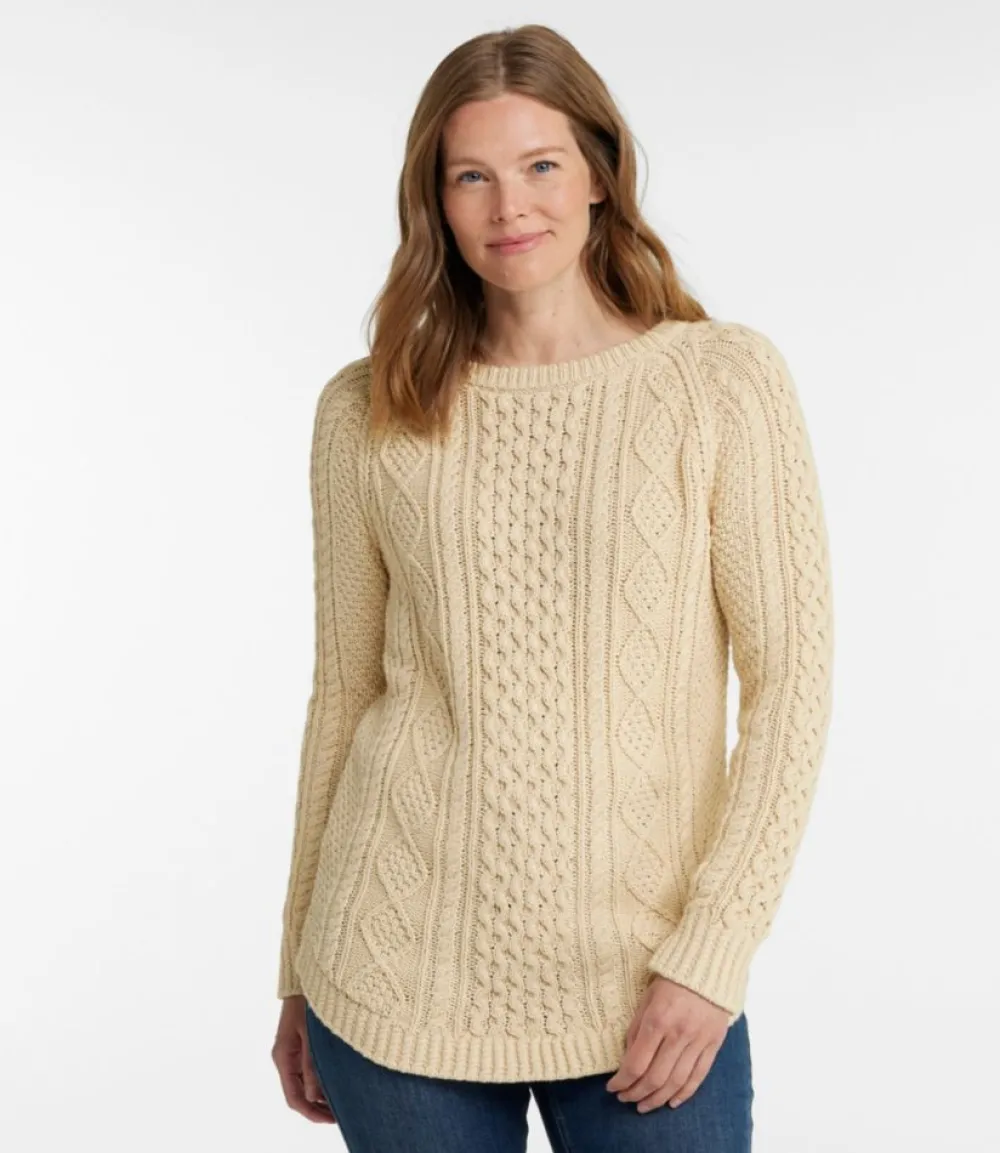 "Women's Signature Cotton Fisherman Tunic Sweater"-L.L.Bean Cheap