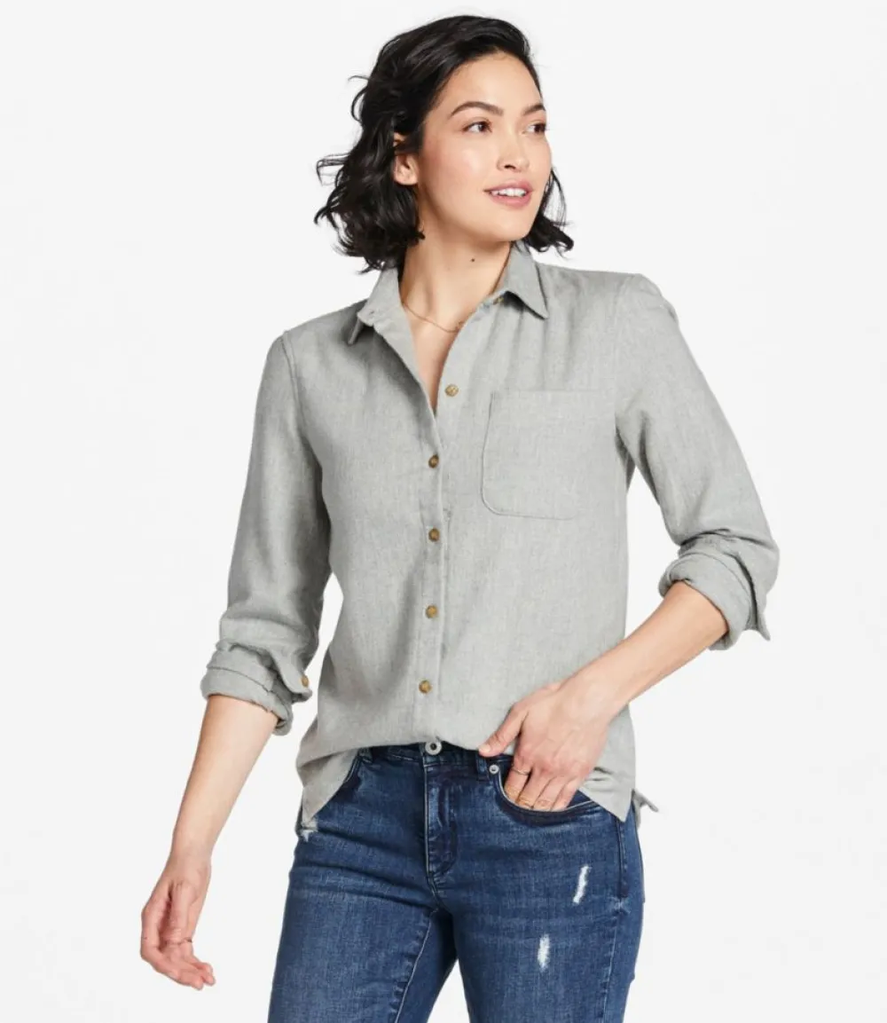 "Women's Signature Heritage Textured Flannel Shirt"-L.L.Bean Cheap