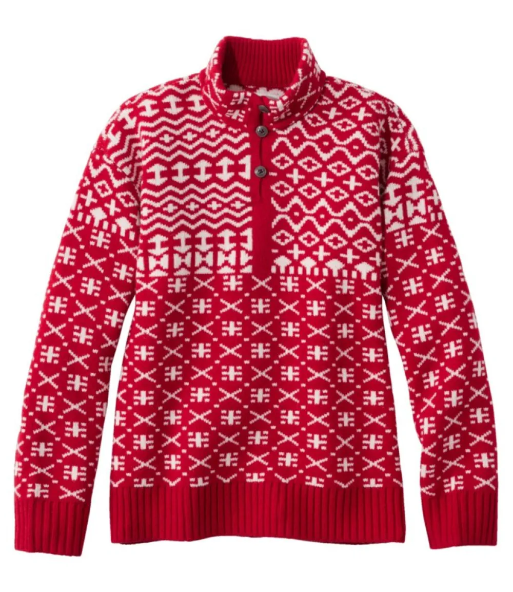 "Women's Signature Kingfield Merino Wool Sweater, Fair Isle"-L.L.Bean Flash Sale