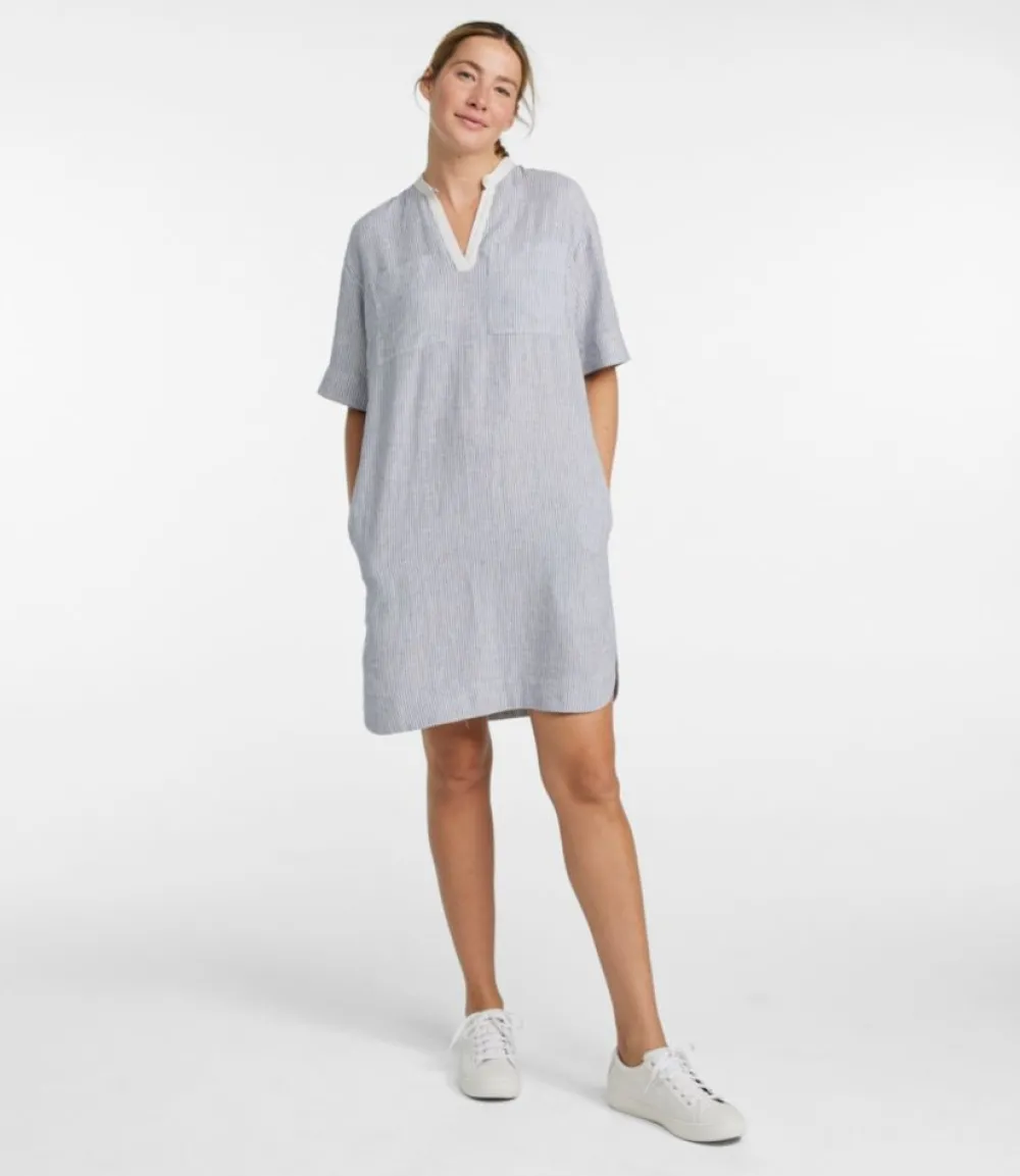 "Women's Signature Linen-Blend Dress"-L.L.Bean Outlet