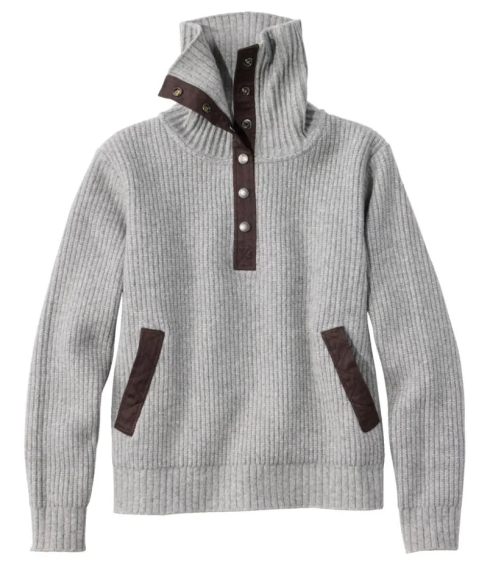 "Women's Signature Mountain Ash Quarter-Snap Sweater"-L.L.Bean Clearance