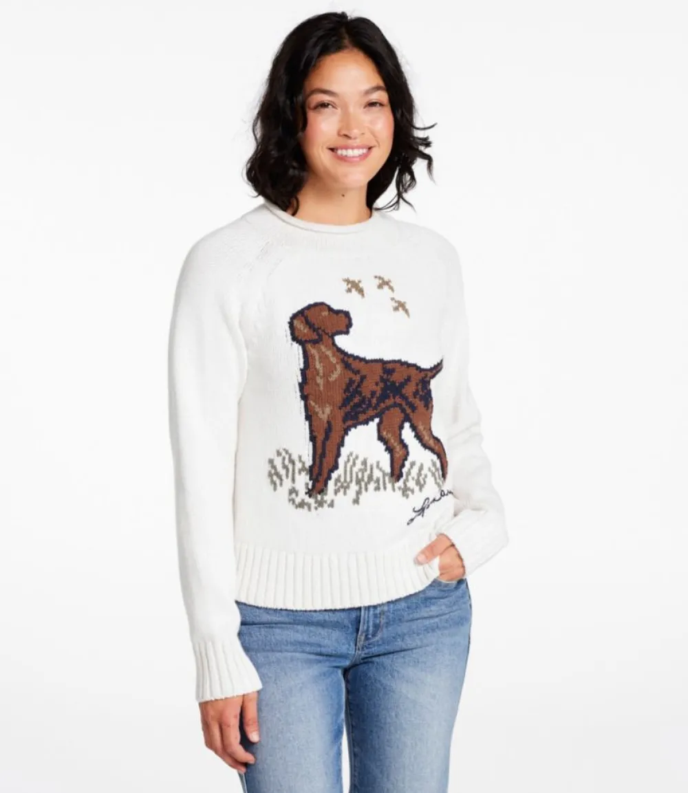 "Women's Signature Original Cotton Sweater, Rollneck Novelty"-L.L.Bean Hot
