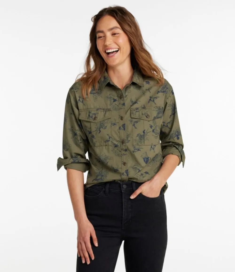 "Women's Signature Soft Poplin Shirt, Novelty"-L.L.Bean Discount