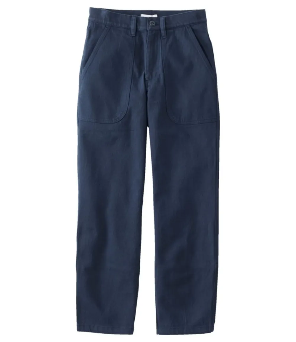 "Women's Signature Washed Cotton Barrel Pants, High-Rise Tapered Leg"-L.L.Bean Hot