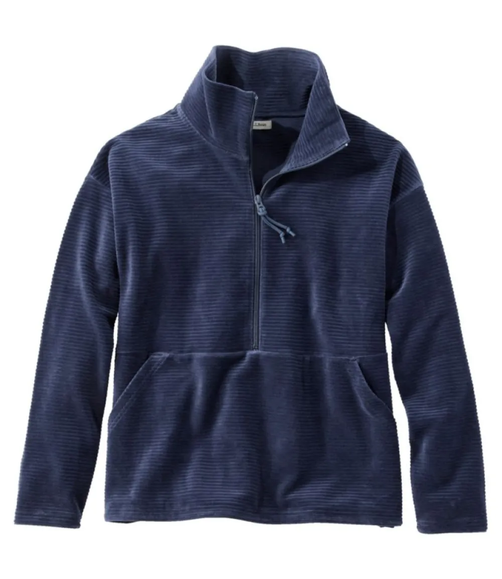 "Women's Soft Stretch Corduroy Pullover, Half-Zip"-L.L.Bean Best Sale