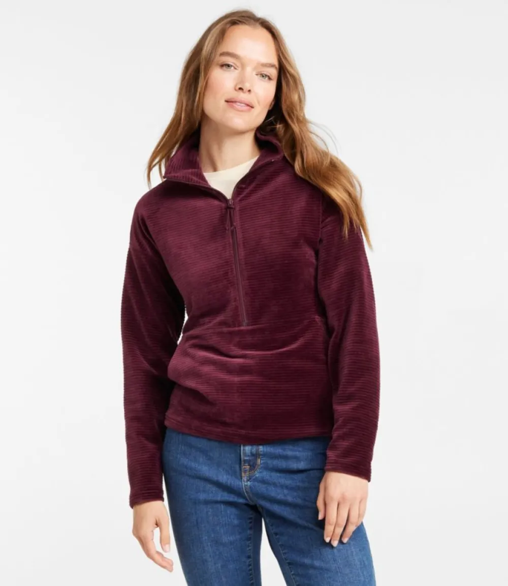 "Women's Soft Stretch Corduroy Pullover, Half-Zip"-L.L.Bean Best Sale