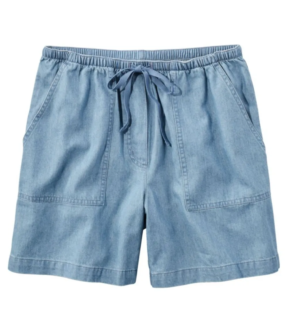 "Women's Sunwashed Denim Shorts"-L.L.Bean Store