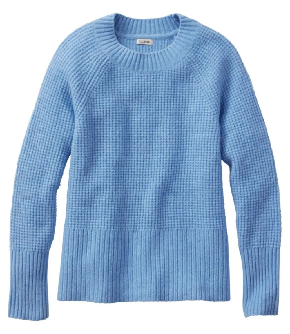 "Women's SuperSoft Waffle Sweater, Crewneck"-L.L.Bean Discount