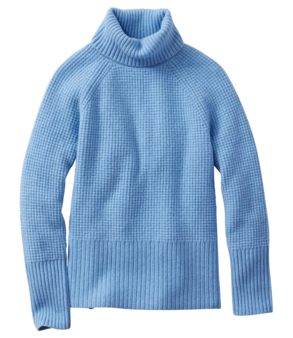 "Women's SuperSoft Waffle Sweater, Turtleneck"-L.L.Bean Discount