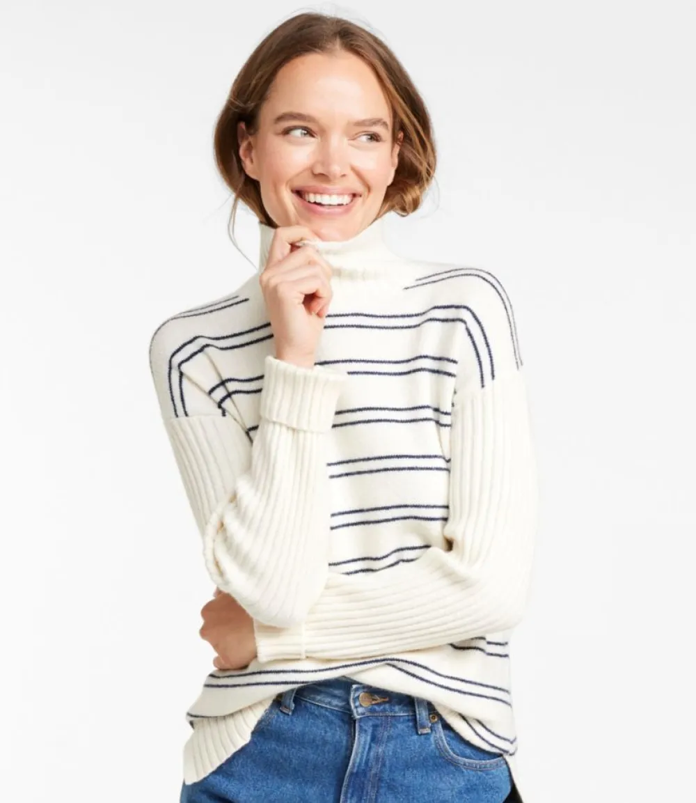 "Women's The Essential Sweater, Turtleneck Stripe"-L.L.Bean Best Sale