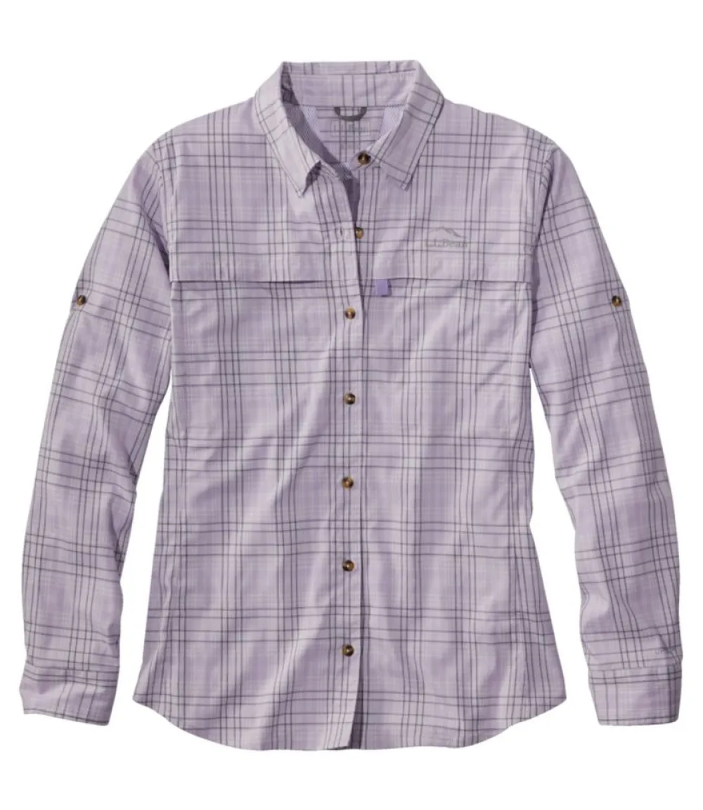 "Women's Tropicwear Shirt, Plaid Long-Sleeve"-L.L.Bean Clearance