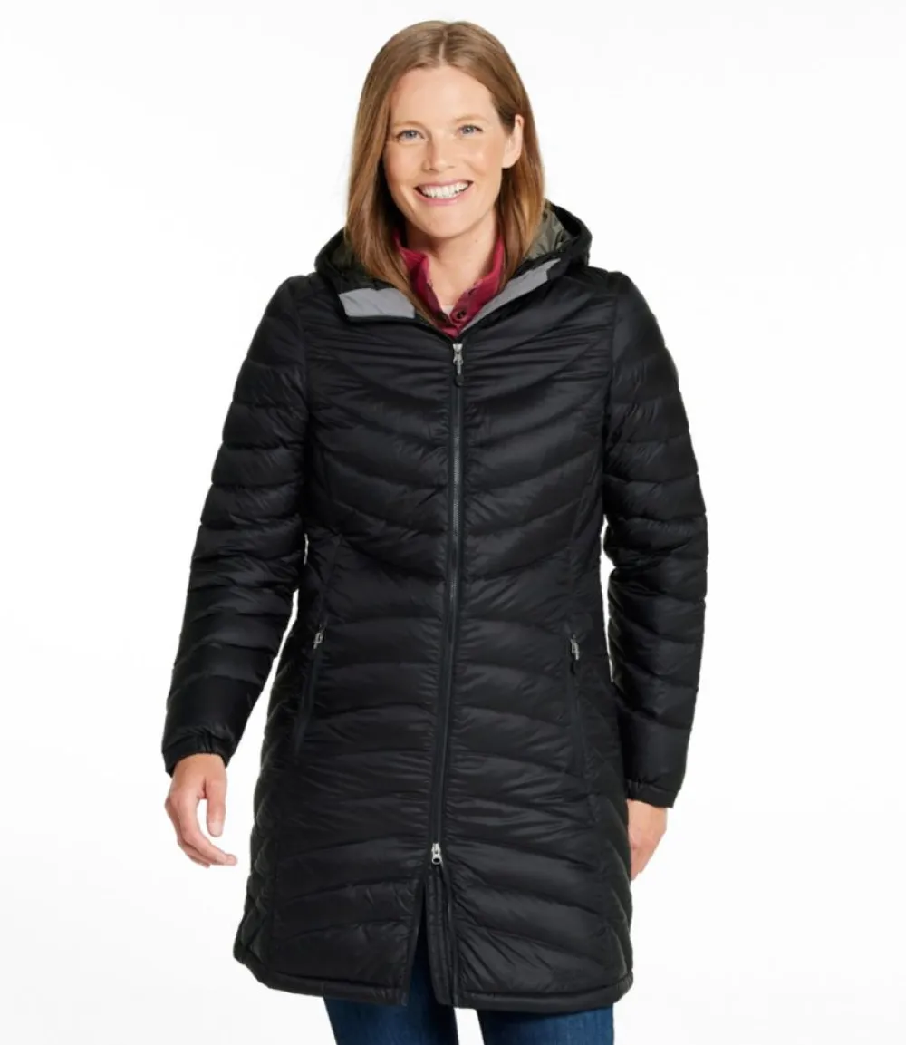 "Women's Ultralight 850 Down Hooded Coat, Three-Quarter Length"-L.L.Bean Clearance