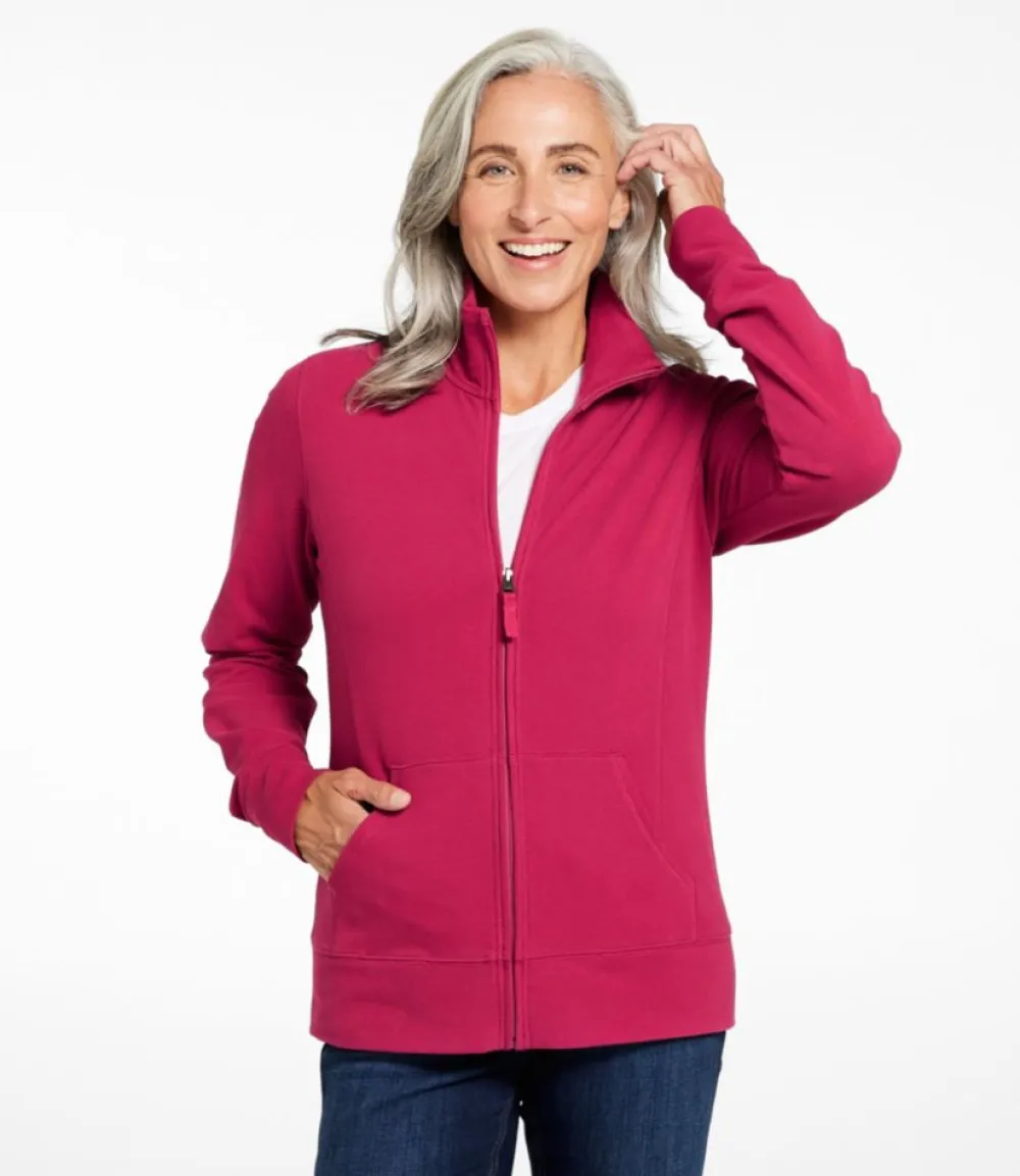 "Women's Ultrasoft Sweats, Full-Zip Mock-Neck Jacket"-L.L.Bean Best Sale