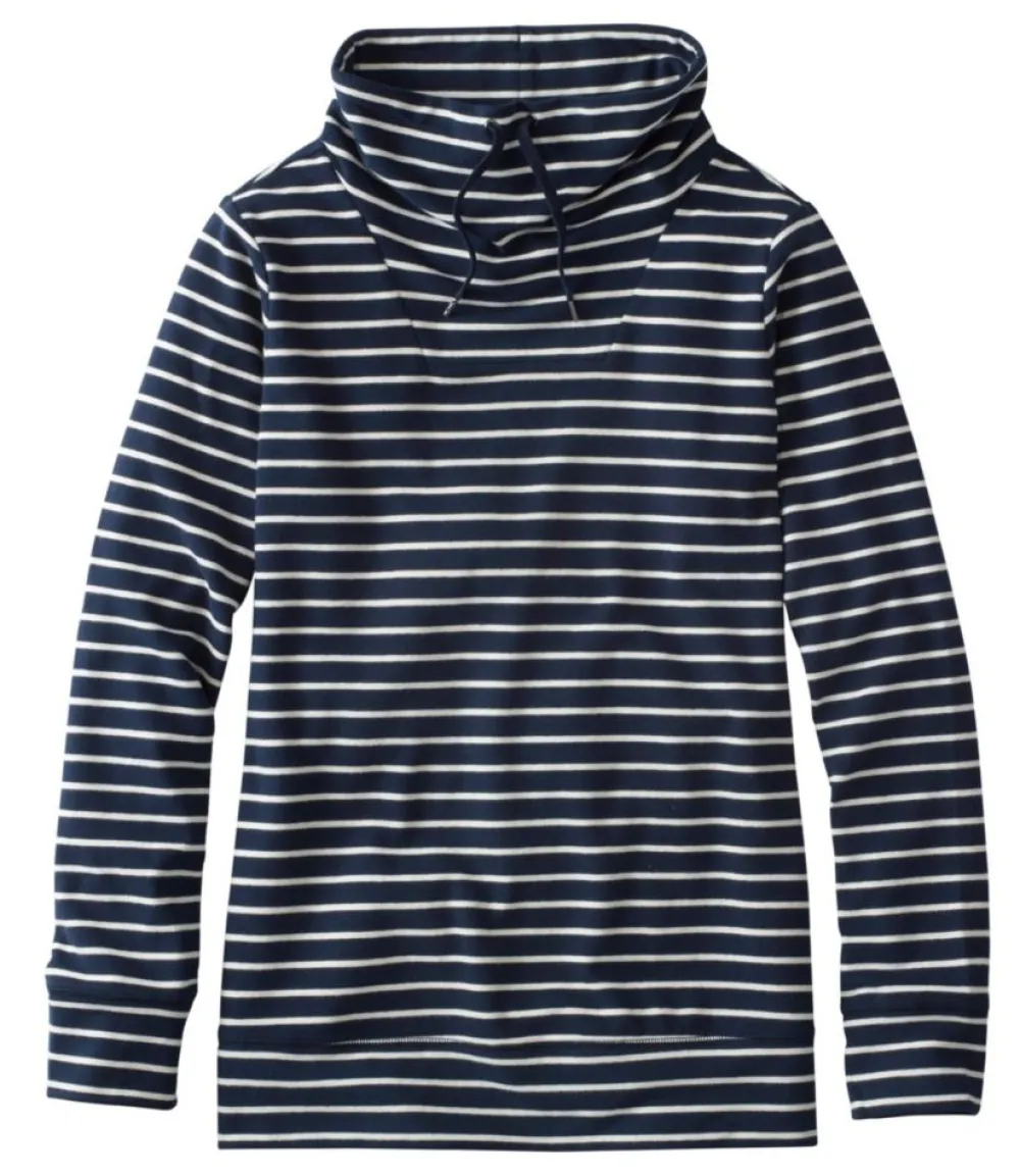 "Women's Ultrasoft Sweats Funnelneck Pullover, Stripe"-L.L.Bean Best Sale