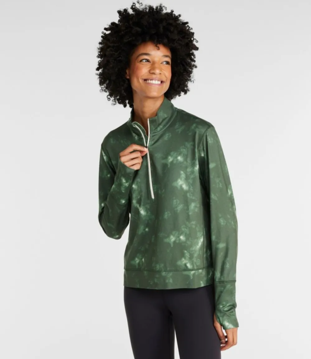 "Women's VentureSoft Pullover, Quarter-Zip Print"-L.L.Bean Hot