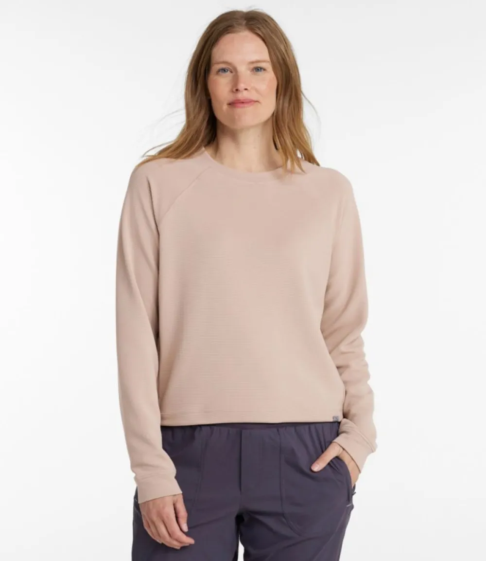 "Women's VentureStretch Ottoman-Rib Pullover, Cropped"-L.L.Bean Best