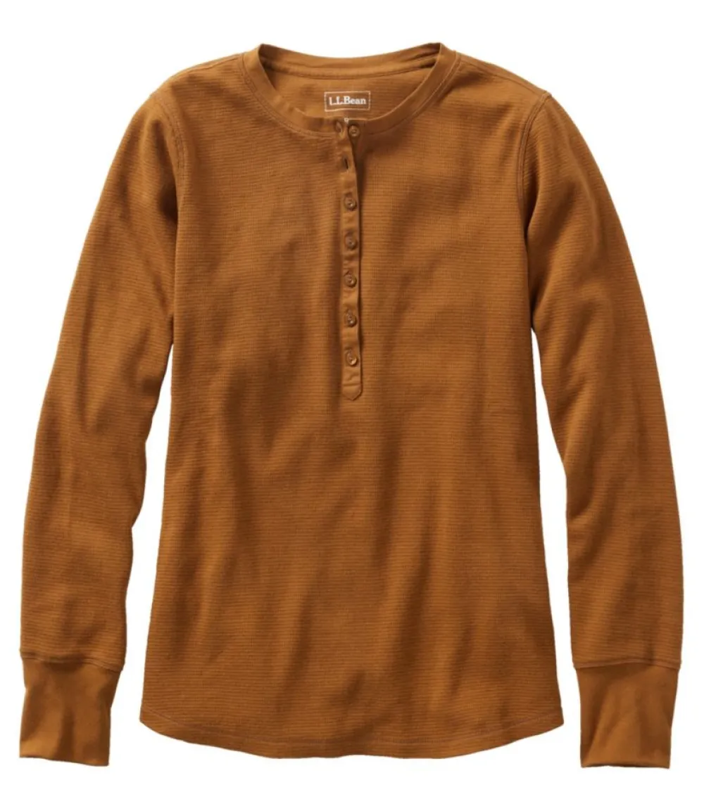 "Women's Waffle-Knit Henley"-L.L.Bean Shop