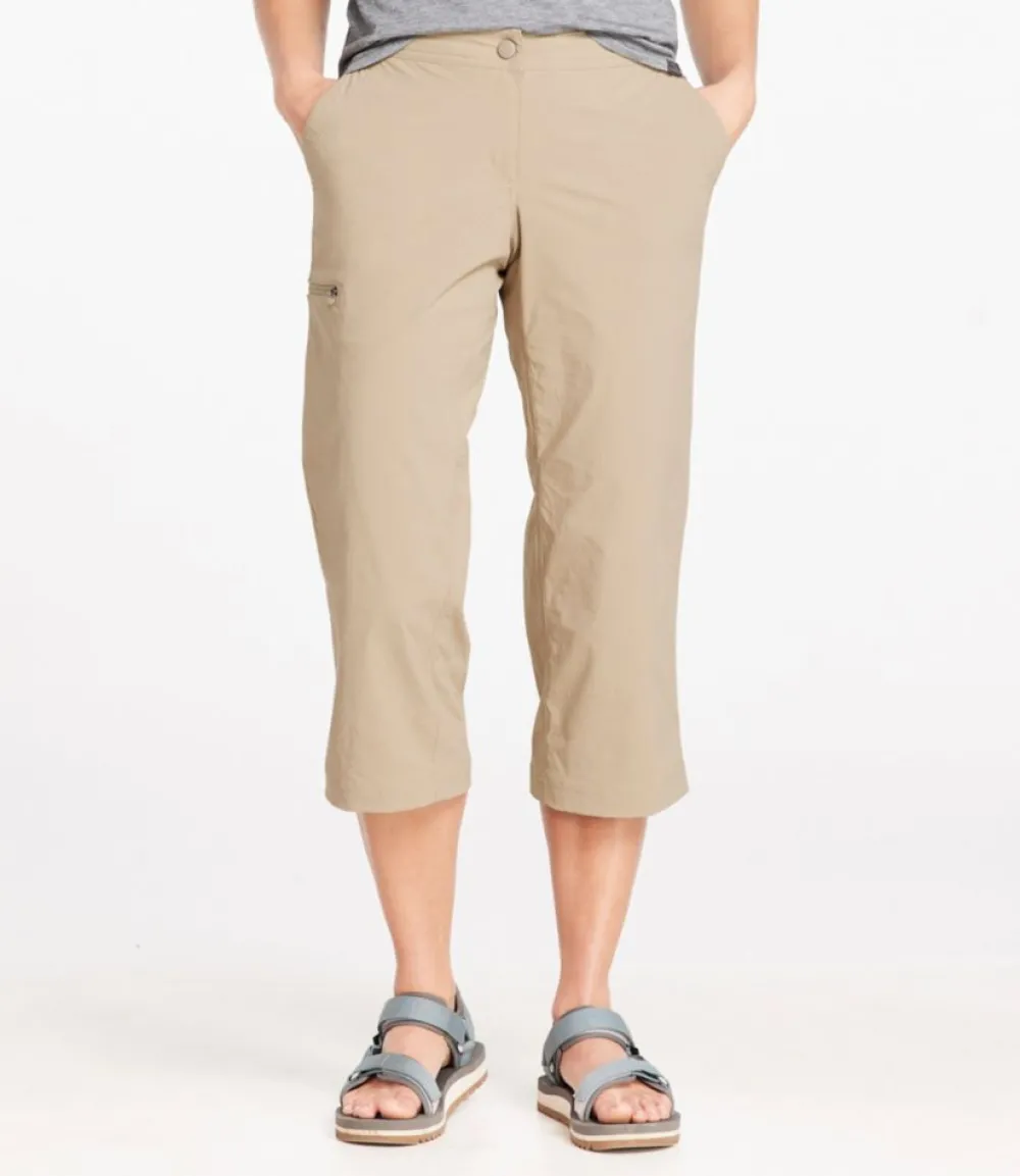 "Women's Water-Repellent Comfort Trail Pants, Mid-Rise Straight-Leg Crop"-L.L.Bean Fashion