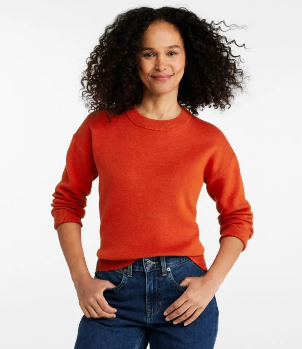 "Women's Wicked Soft Cotton/Cashmere Crewneck Sweater"-L.L.Bean Discount