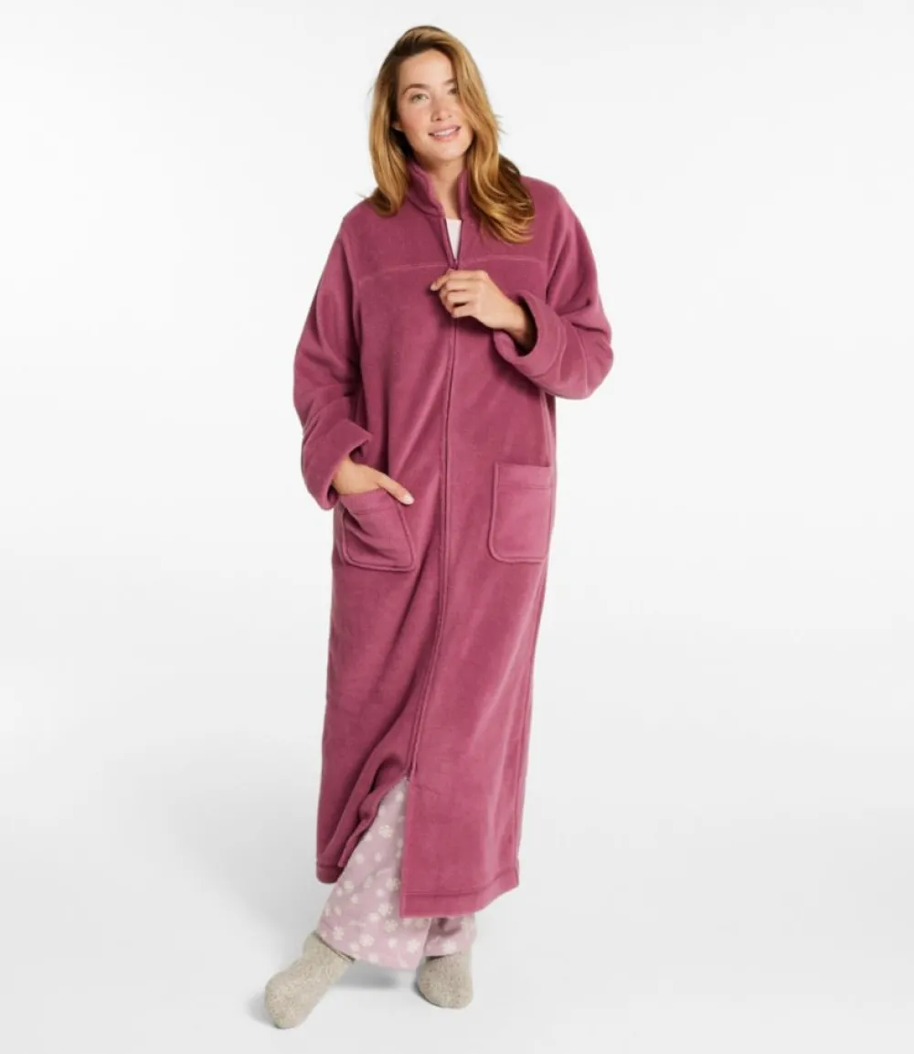 "Women's Winter Fleece Robe, Zip-Front"-L.L.Bean Best